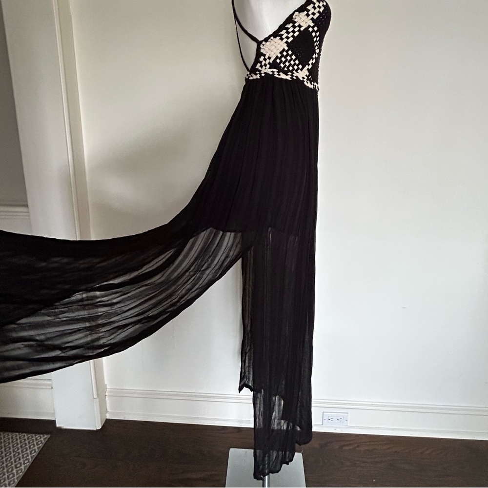 Urban Outfitters Pins & Needles Woven Bodice Maxi Dress, Black 0 XS - Picture 9 of 13